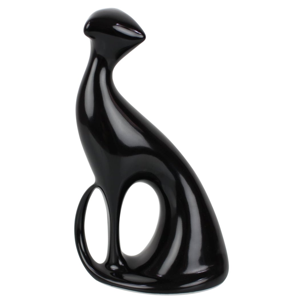 Mid-Century Sculpture of Cat/ Royal Dux, 1960s