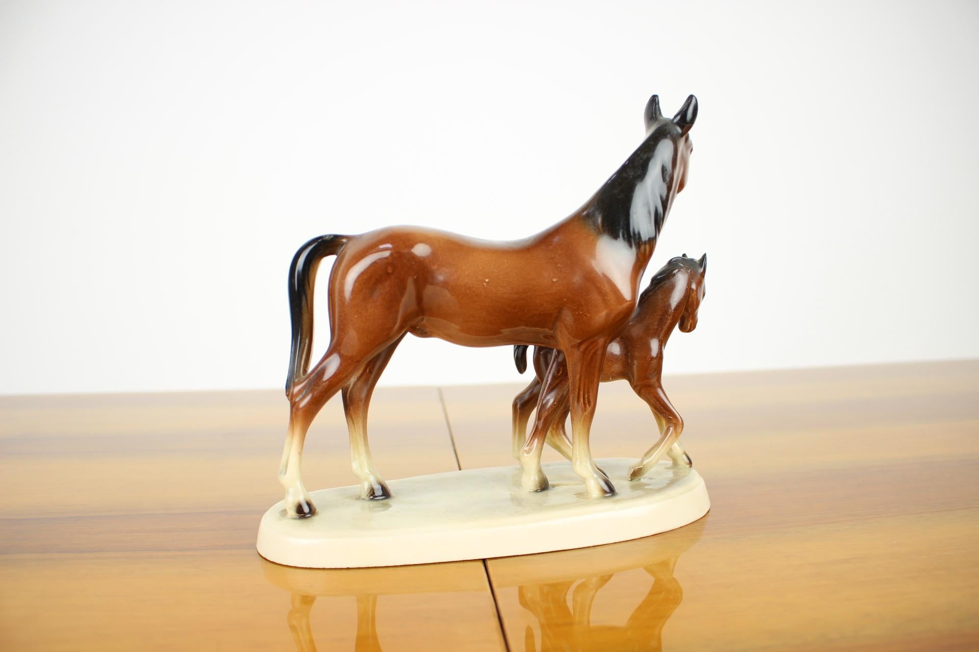Mid-Century Modern Mid-Century Sculpture of Horses, 1960s For Sale