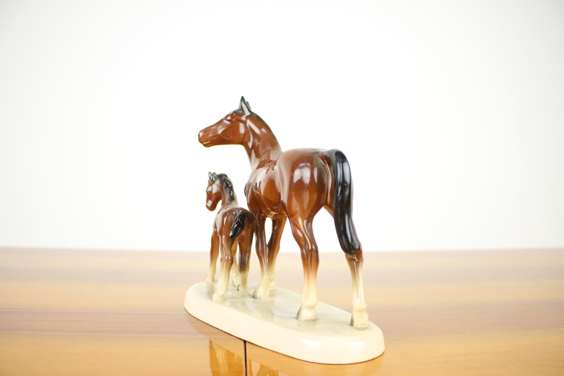 Czech Mid-Century Sculpture of Horses, 1960s For Sale