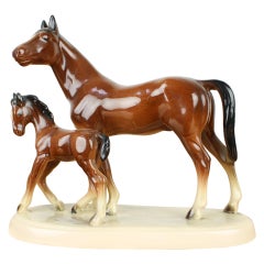 Escultura de caballos de mediados de siglo, años 60