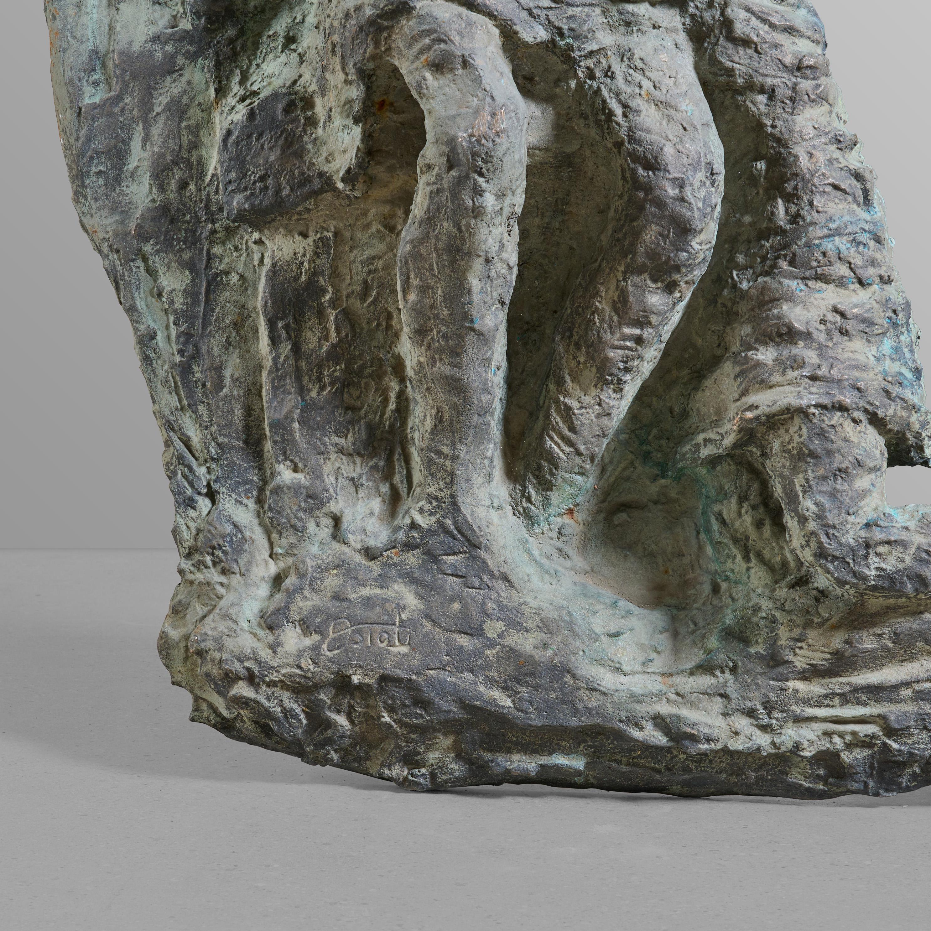 Skulptur von Mutter und Kind aus der Mitte des Jahrhunderts (Italienisch) im Angebot