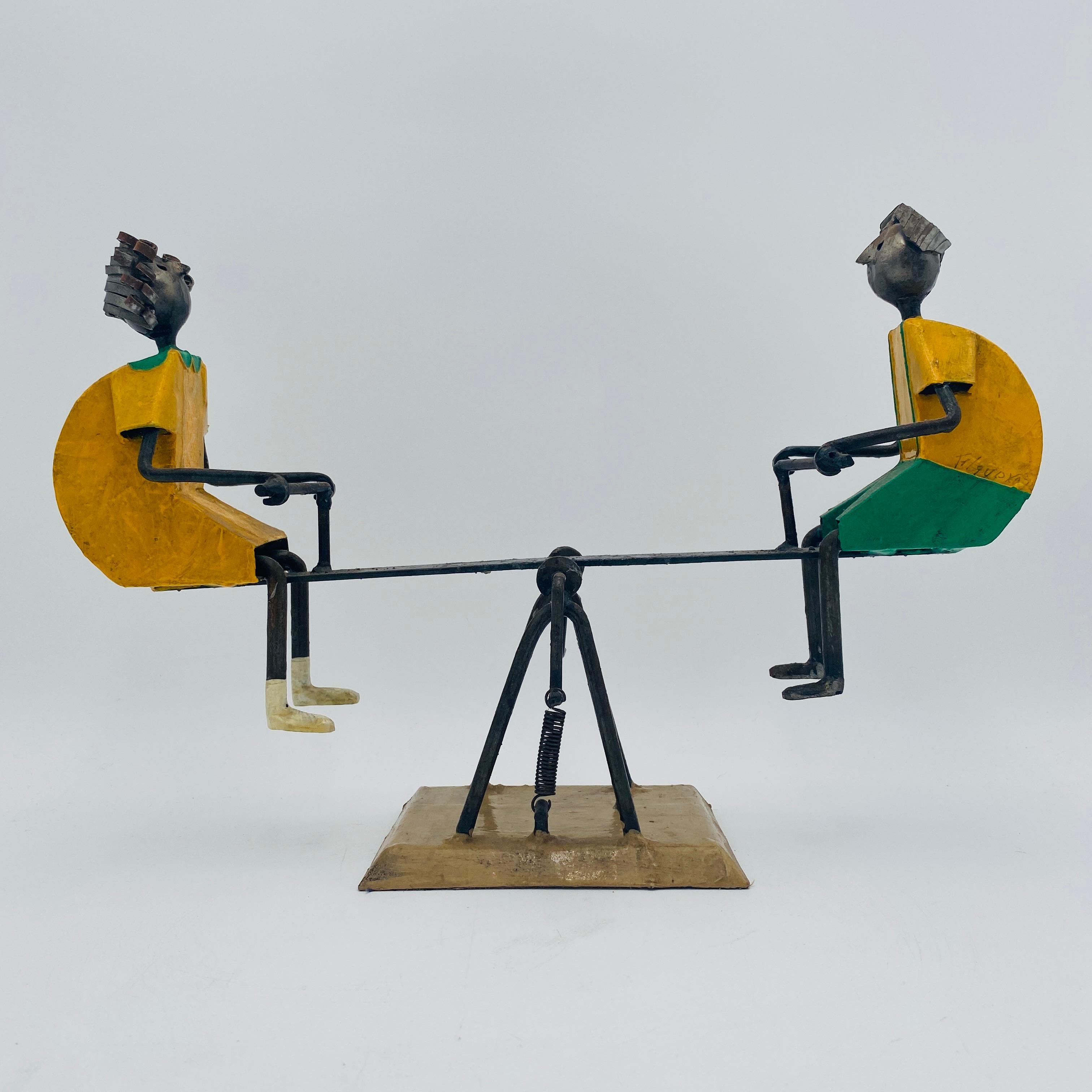 Mid Century Sculpture See Saw Signed Manuel Felguérez 1960s in vendita 6