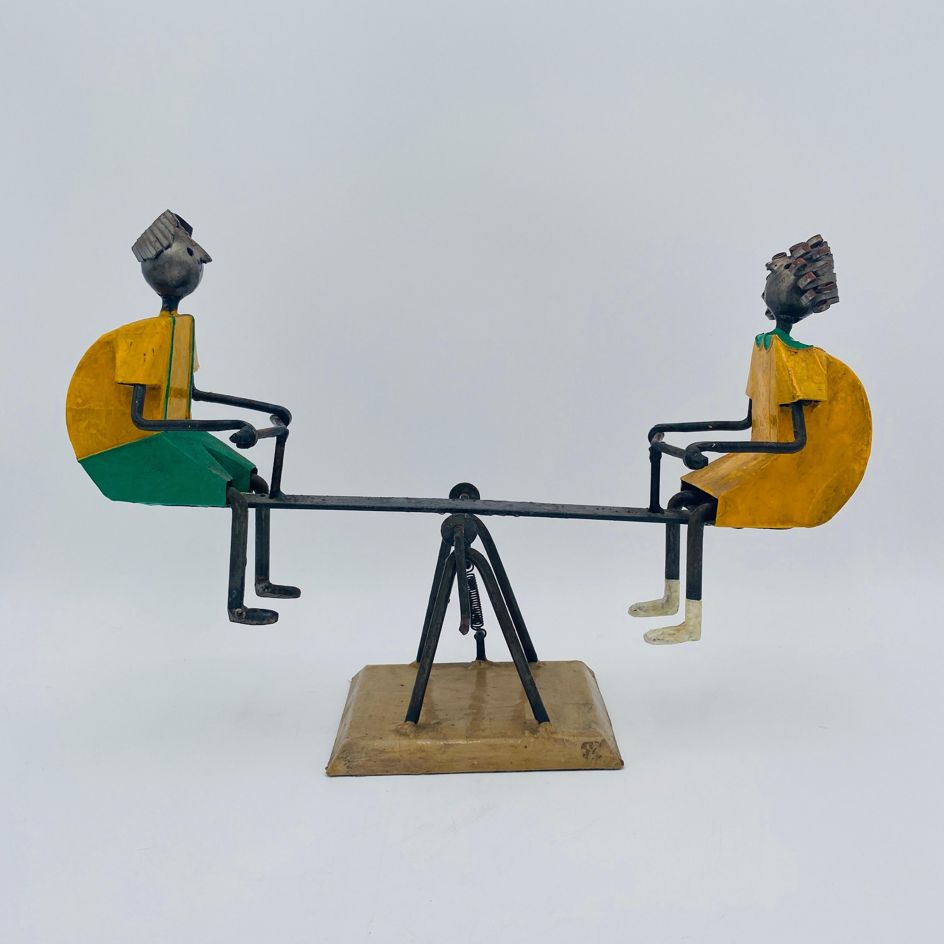 Mid-Century moderno Mid Century Sculpture See Saw Signed Manuel Felguérez 1960s in vendita