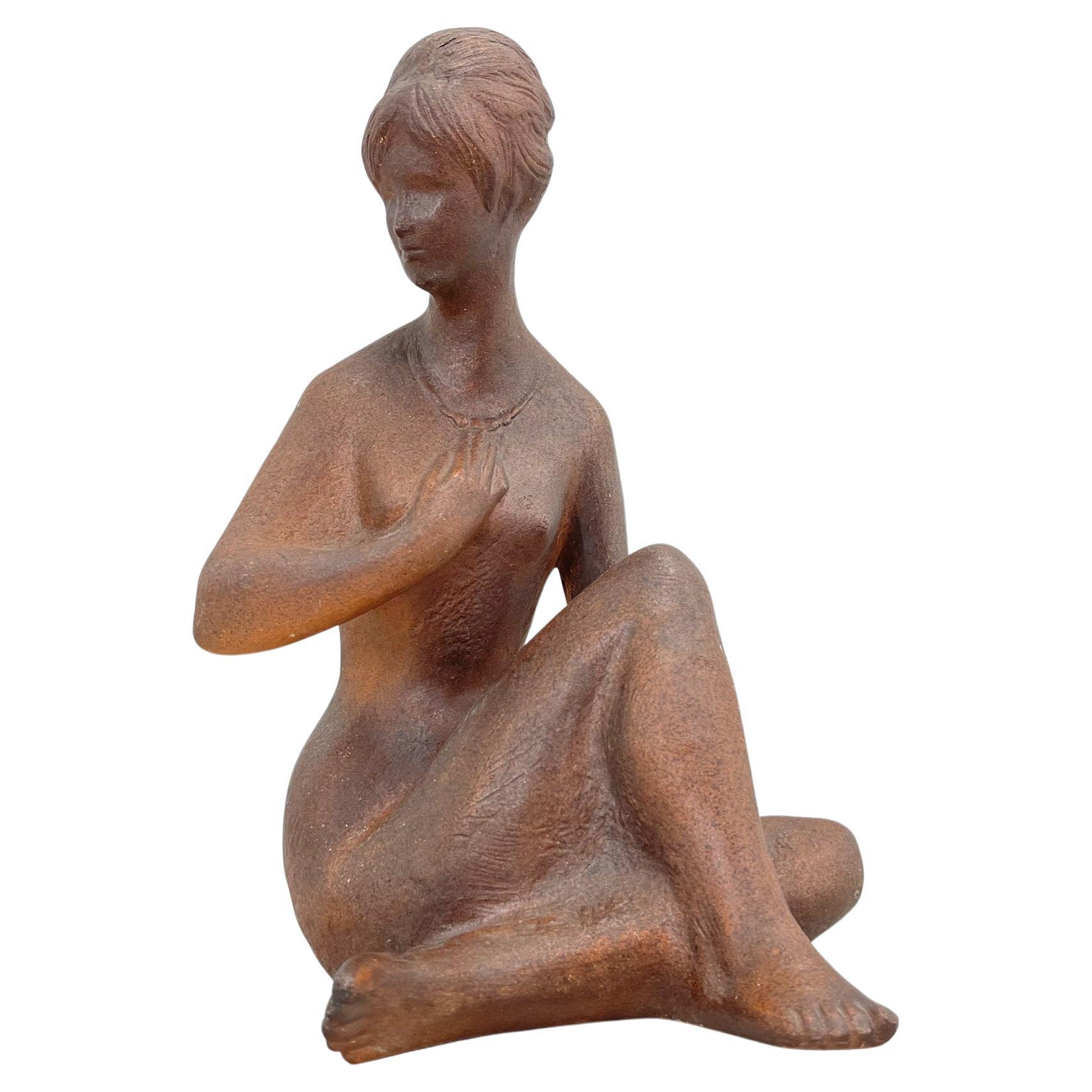 Mid-Century Sculpture Signed by Bohumil Kokrda, 1967 For Sale