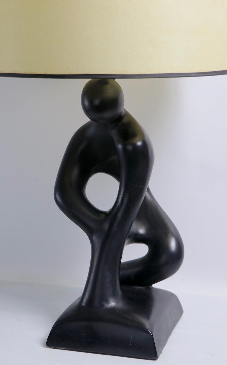 Mid Century Sculptureline Figural Lamp by Leo Middleman 3