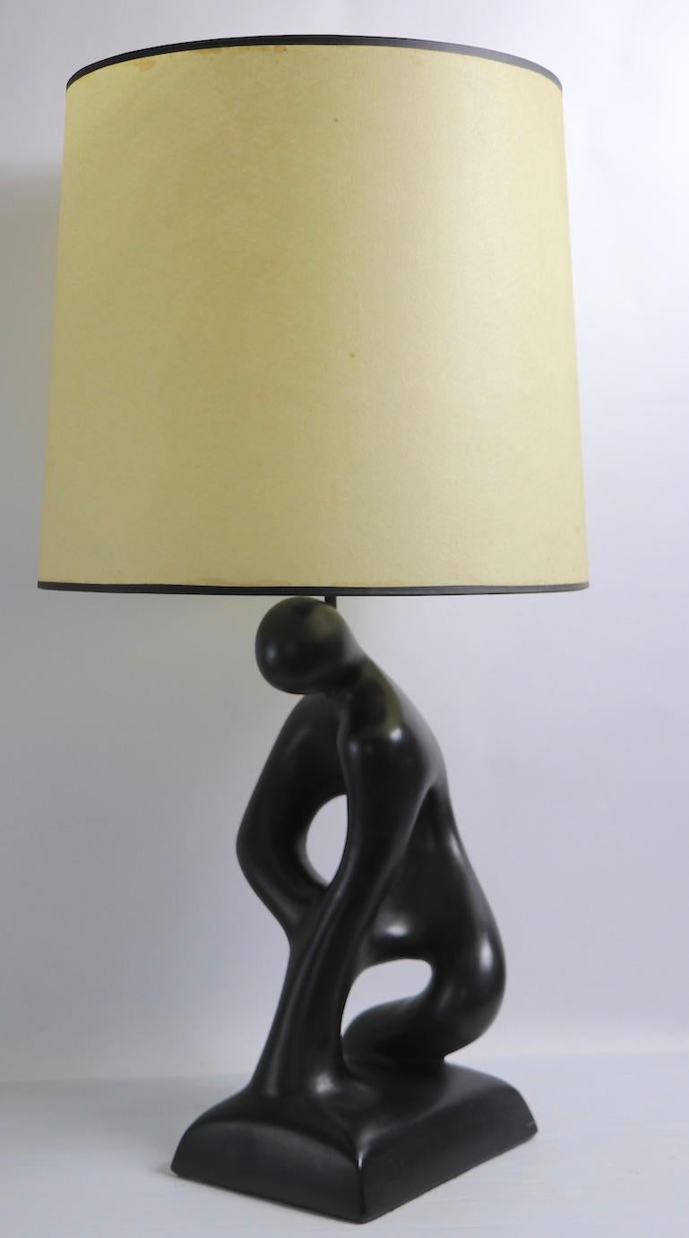 Mid Century Sculptureline Figural Lamp by Leo Middleman 5