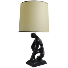 Mid Century Sculptureline Figural Lamp by Leo Middleman