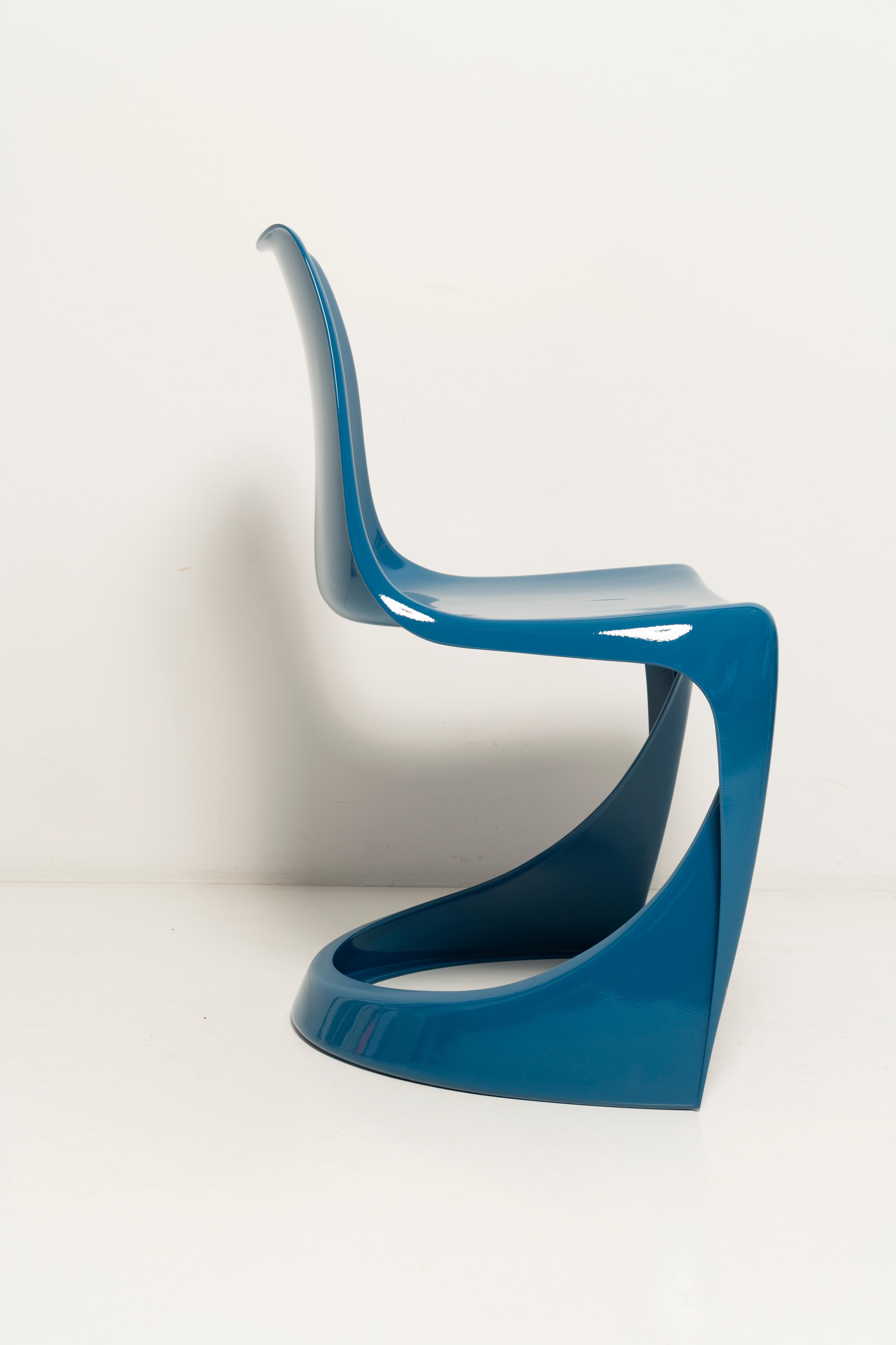 Hand-Painted Mid Century Sea Blue Cado Chair, Steen Østergaard, Europe, 1960s For Sale