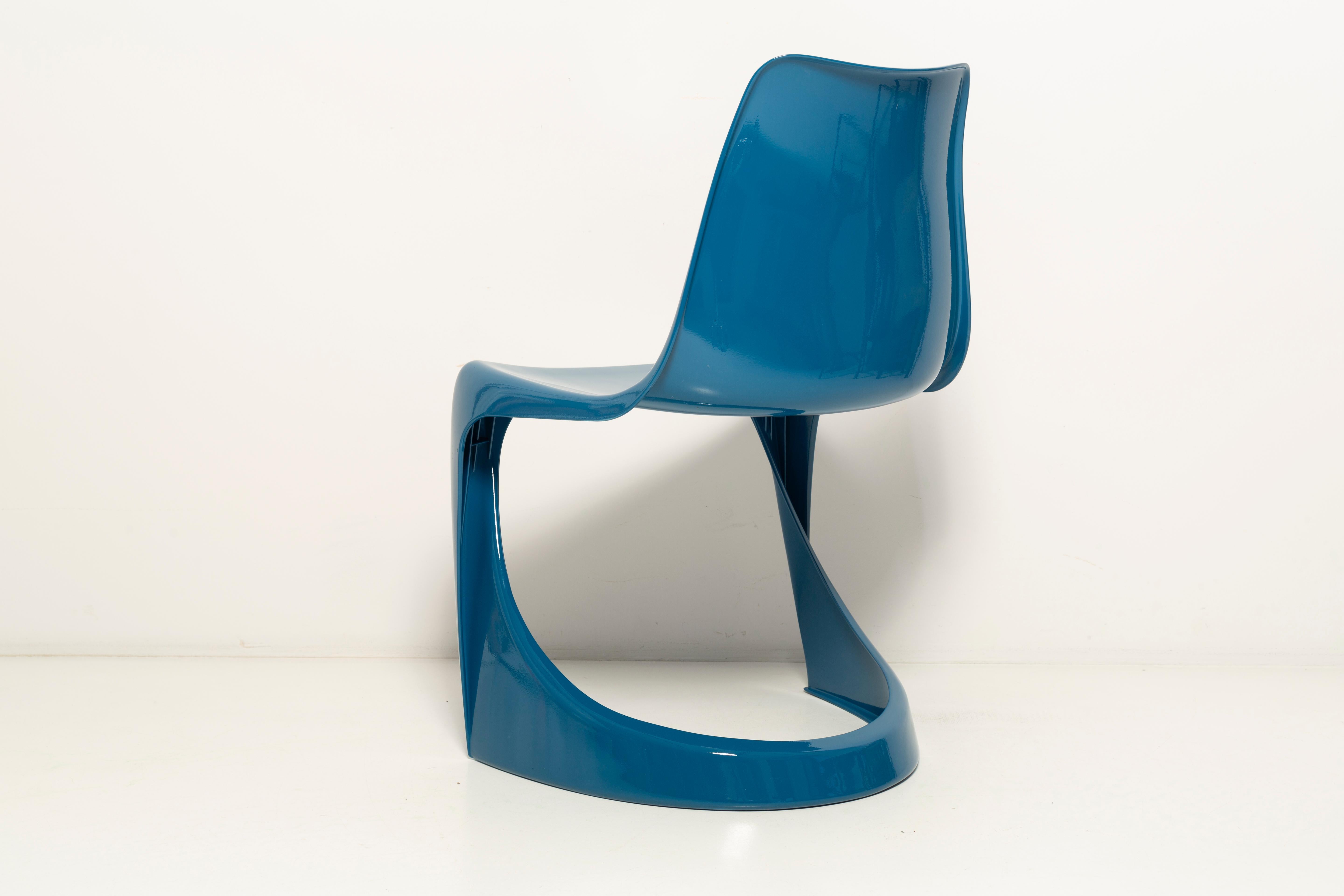 Plastic Mid Century Sea Blue Cado Chair, Steen Østergaard, Europe, 1960s For Sale