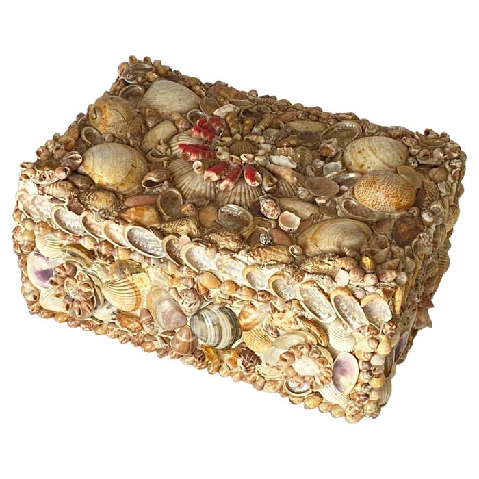 Mid Century Sea Shell Trinket Box For Sale at 1stDibs