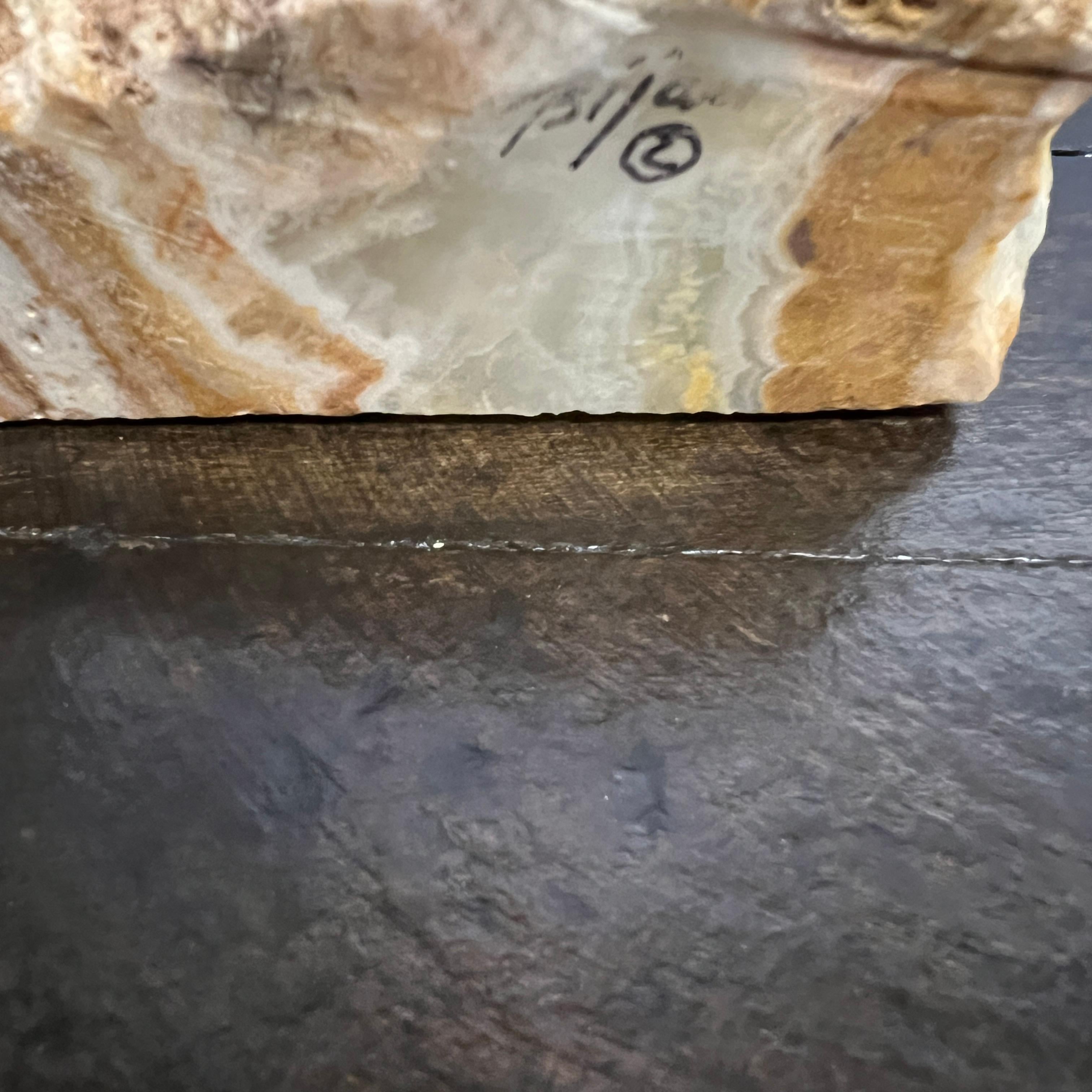 Scultura di gabbiani di metà secolo montata su onice di Bijan Bahar in vendita 2