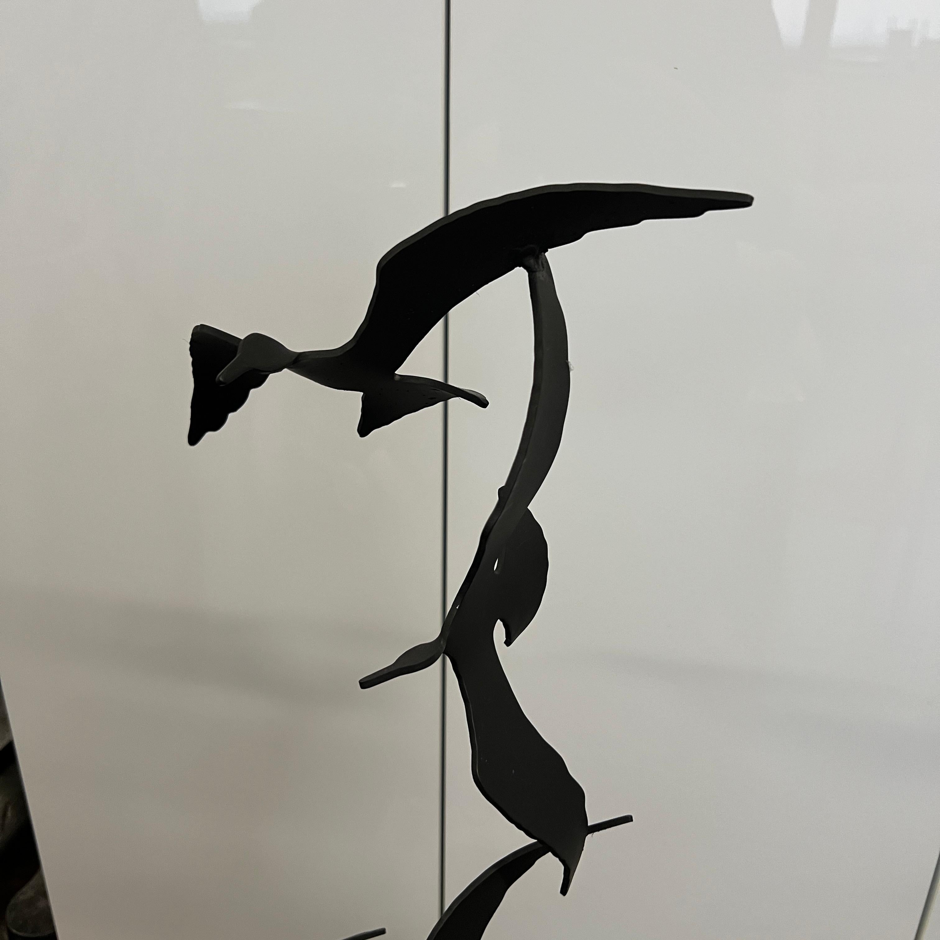 Mid-Century moderno Scultura di gabbiani di metà secolo montata su onice di Bijan Bahar in vendita