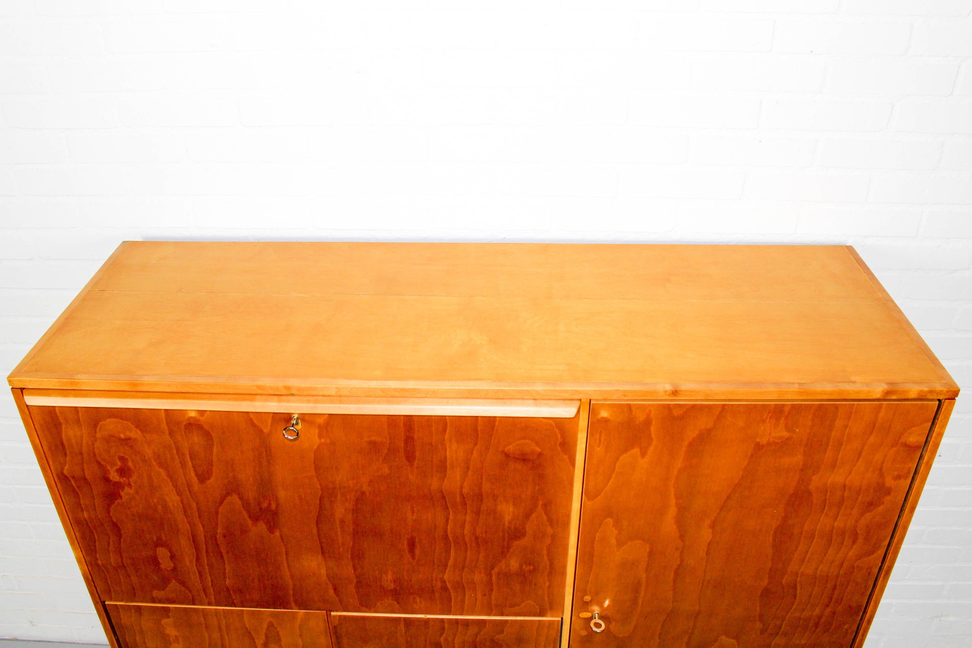 Birch Midcentury Secretary CB-01 by Cees Braakman for Pastoe, 1950s
