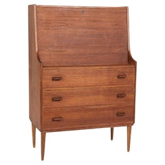 Midcentury Secretary Desk in Teak by Gunnar Nielsen, circa 1960