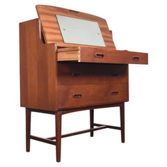 Mid Century Secretary Desk / Vanity in Teak