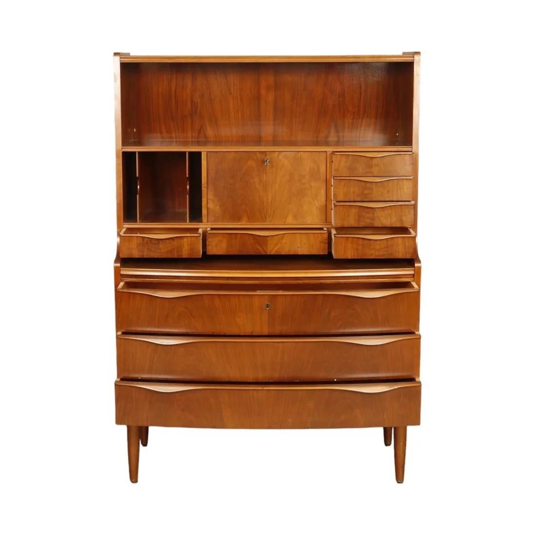 Mid-Century Modern Mid-Century Secretary Desk Walnut