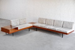 Mid-century Sectional Corner Sofa with Side Tables, Germany, 1960s