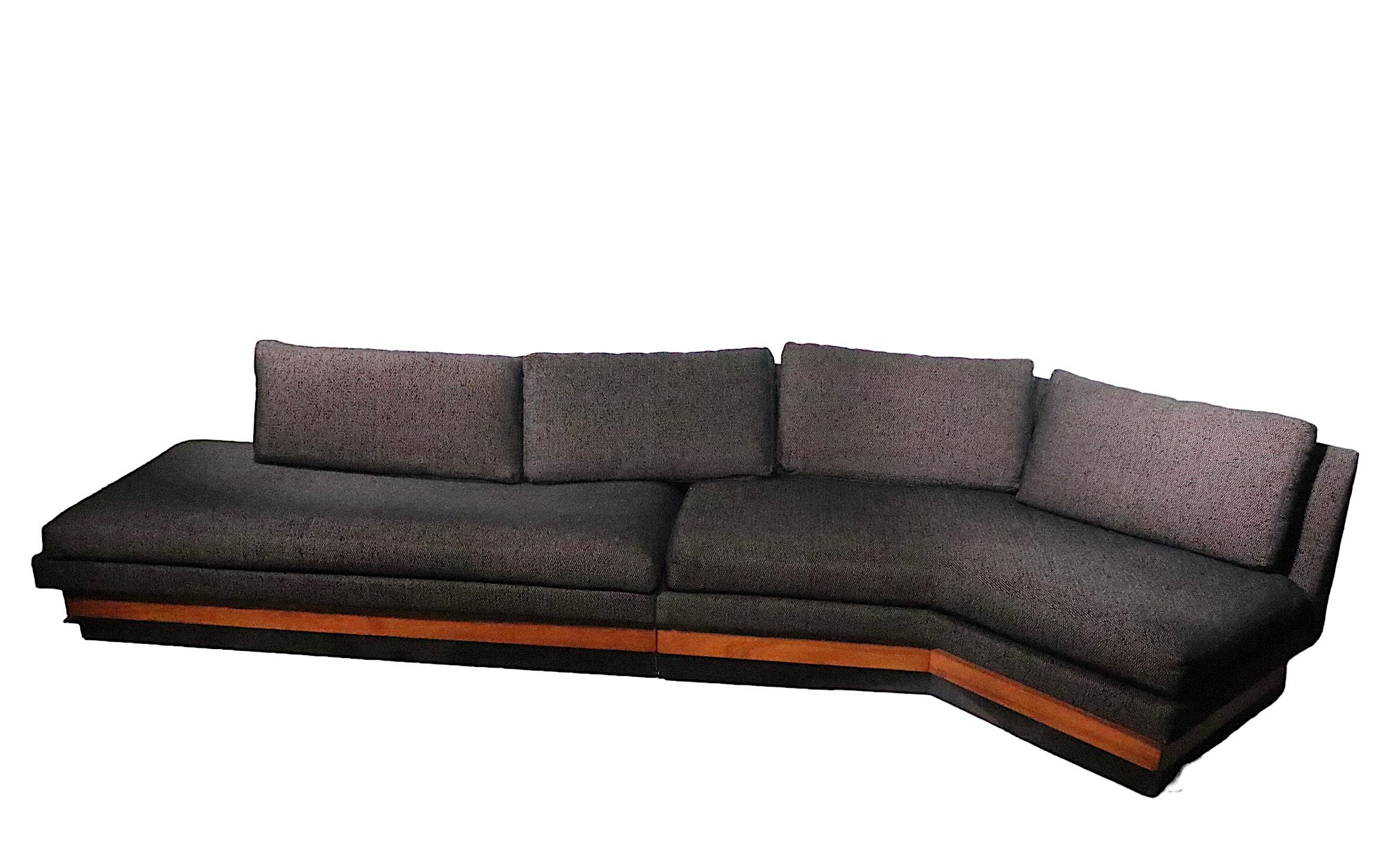 20th Century Mid Century Sectional Sofa by Adrian Pearsall for Craft Associates c 1960's For Sale