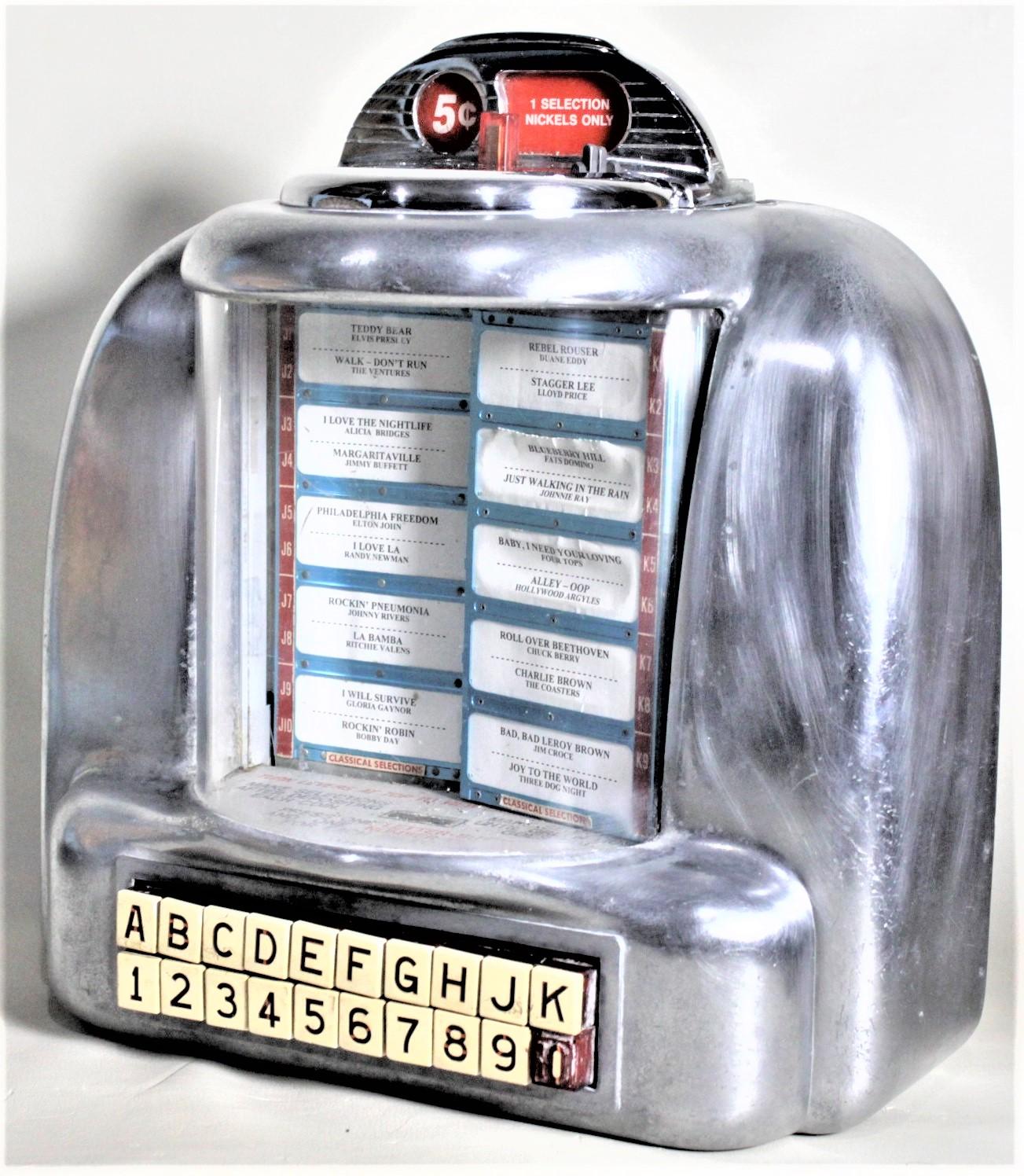 Midcentury Seeburg Styled Wandhalterung Jukebox Diner oder Soda Shop Tune Selector (amerikanisch) im Angebot