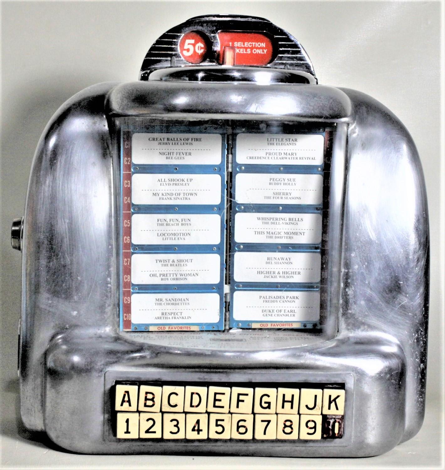 Midcentury Seeburg Styled Wandhalterung Jukebox Diner oder Soda Shop Tune Selector (Gegossen) im Angebot