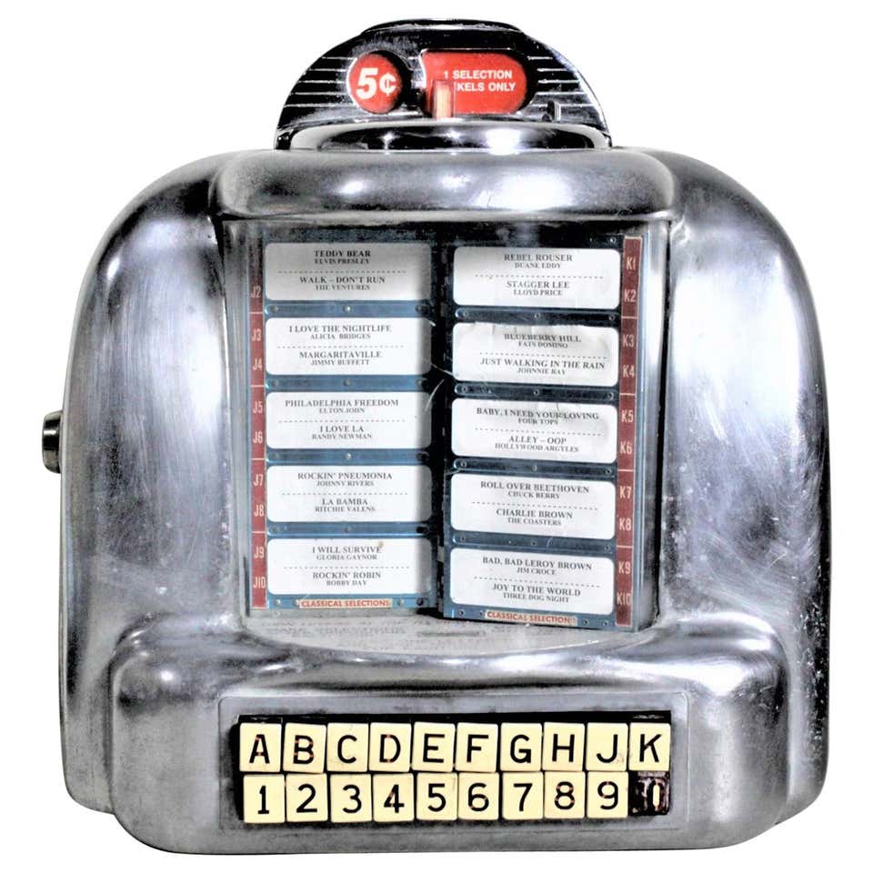 Select Sign Jukebox 100-Record Retro American Seeburg Select-O-Matic V-200 Jukebox For Sale ...