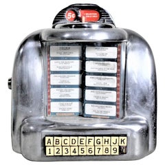 Retro Midcentury Seeburg Styled Wall Mount Jukebox Diner or Soda Shop Tune Selector