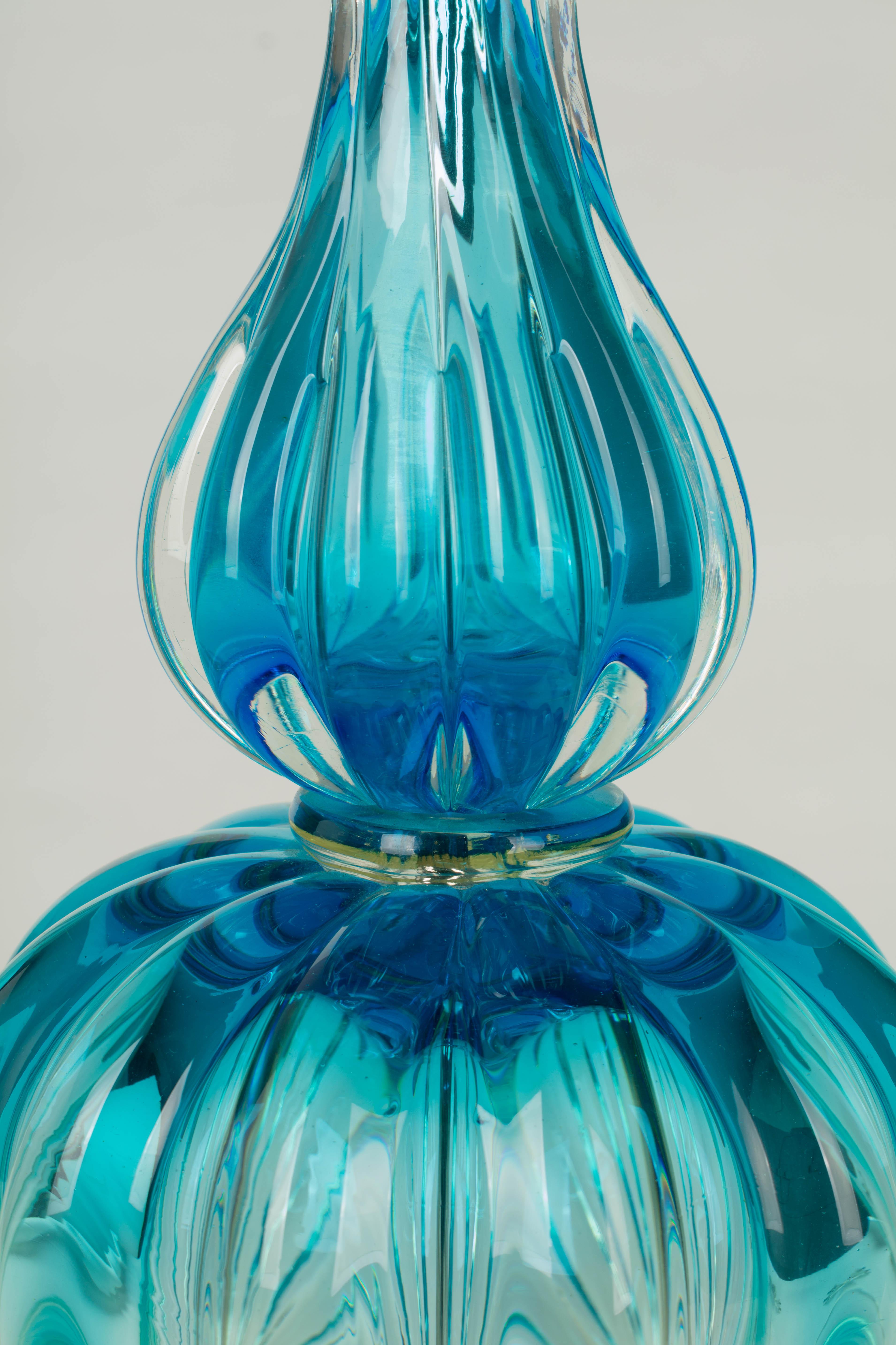 Midcentury Seguso Murano Glass Lamp For Sale 2