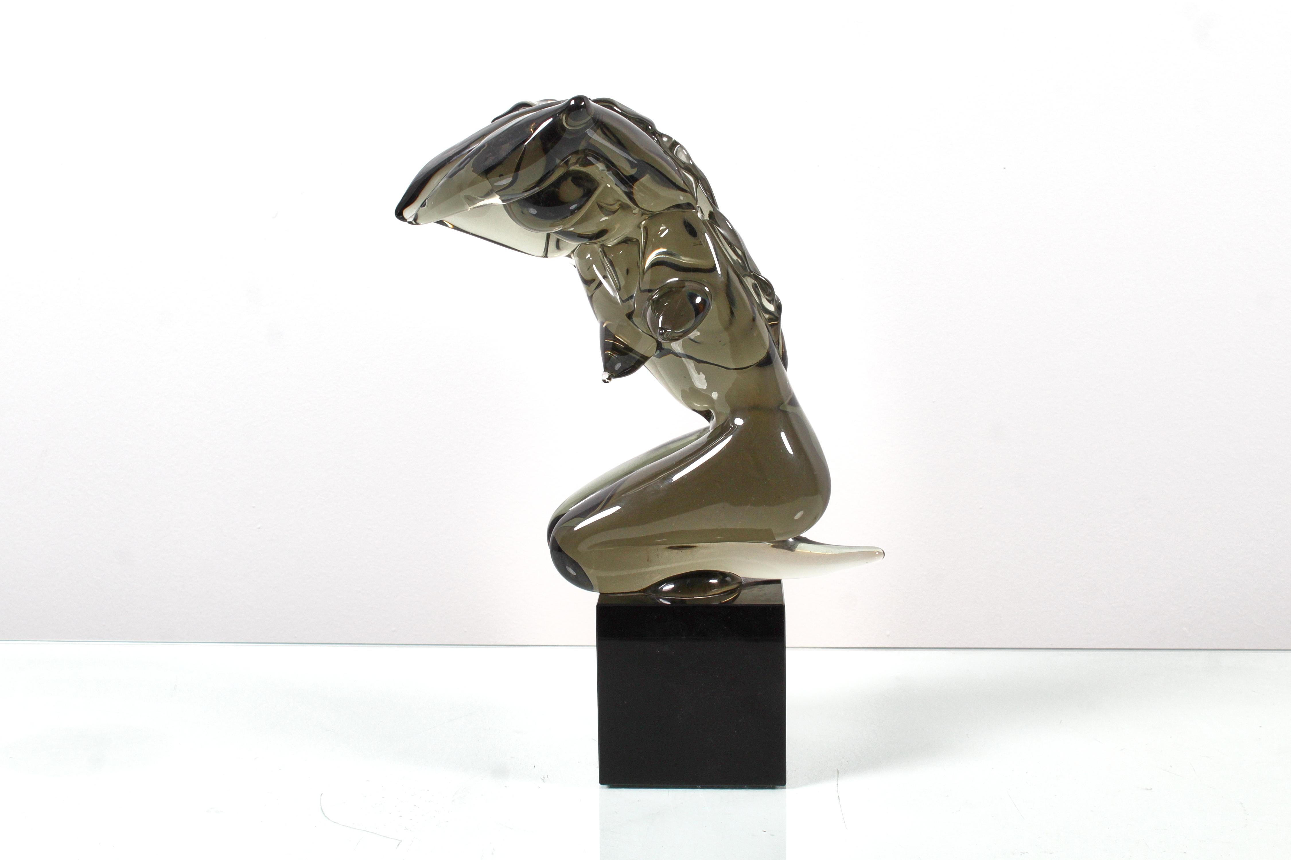 Modern Mid-Century Seguso Murano Glass Stylized Woman's Body, Italy, 1970s For Sale