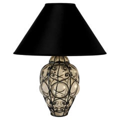 Caged Glass Table Lamp, circa 1950s, Italy