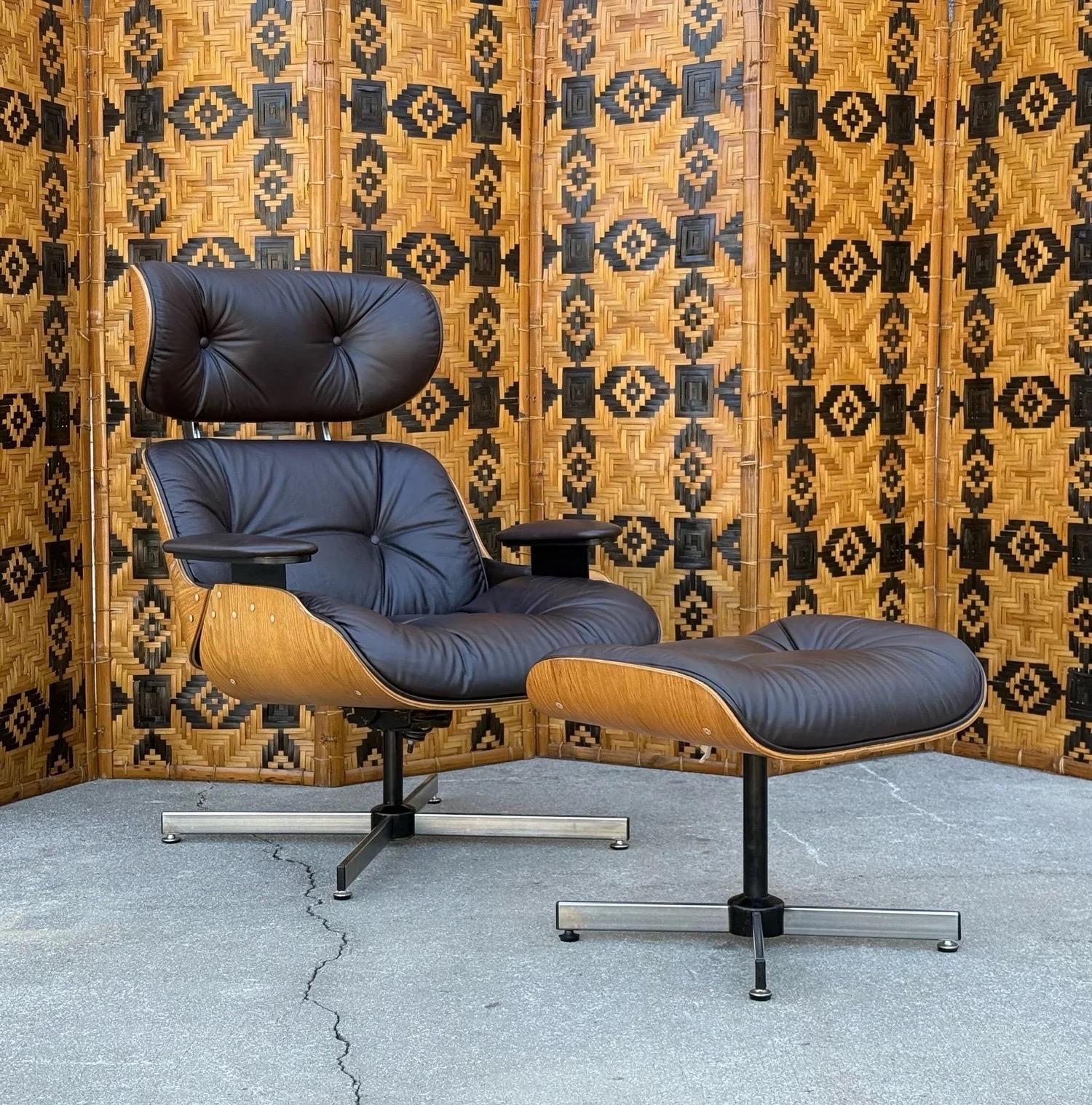Américain Salon et pouf Selig du milieu du siècle en vente