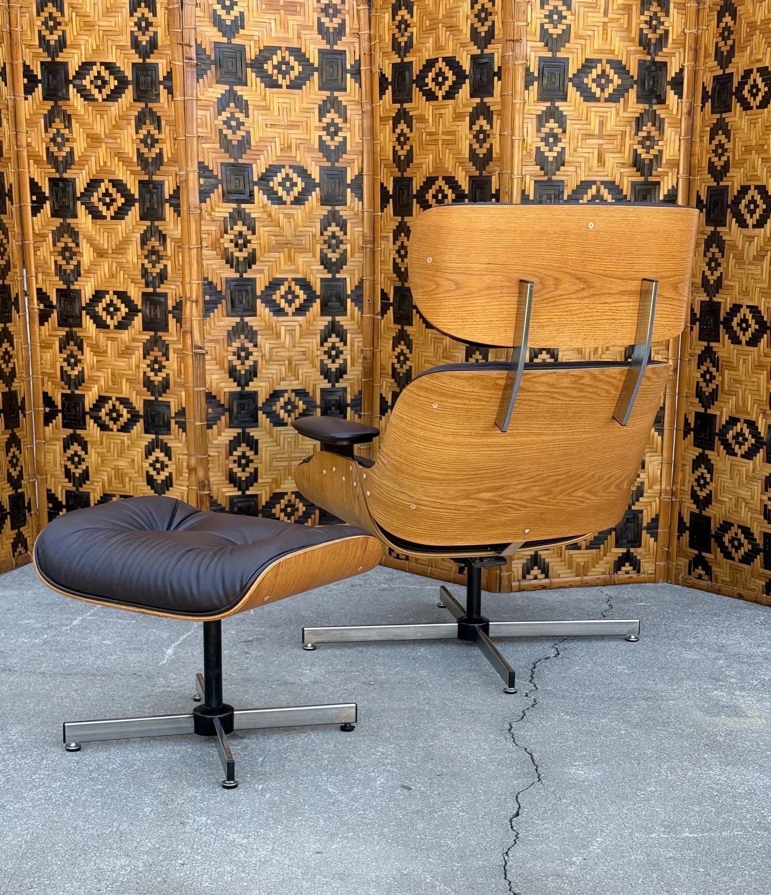 Aluminium Salon et pouf Selig du milieu du siècle en vente