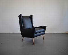 Mid Century Selig Lounge Chair in Leather