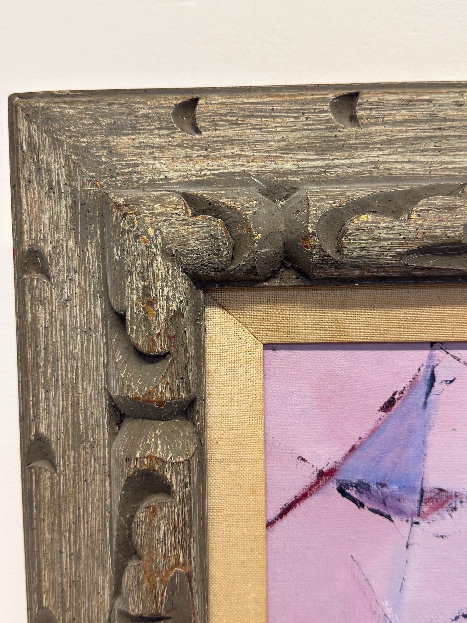 Pintura semiabstracta de mediados de siglo, acrílico sobre lienzo, Marion '66 en venta 6