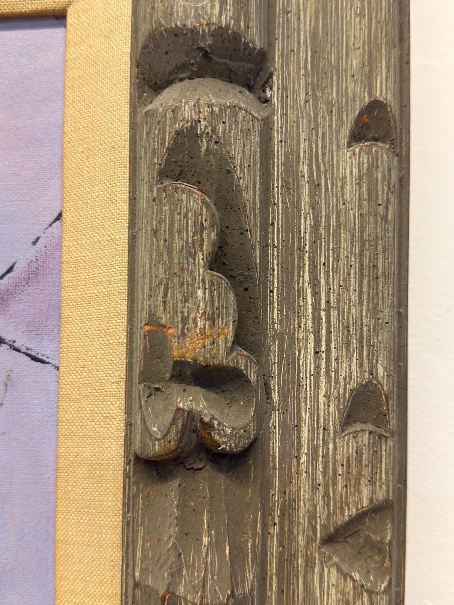 Pintura semiabstracta de mediados de siglo, acrílico sobre lienzo, Marion '66 en venta 9