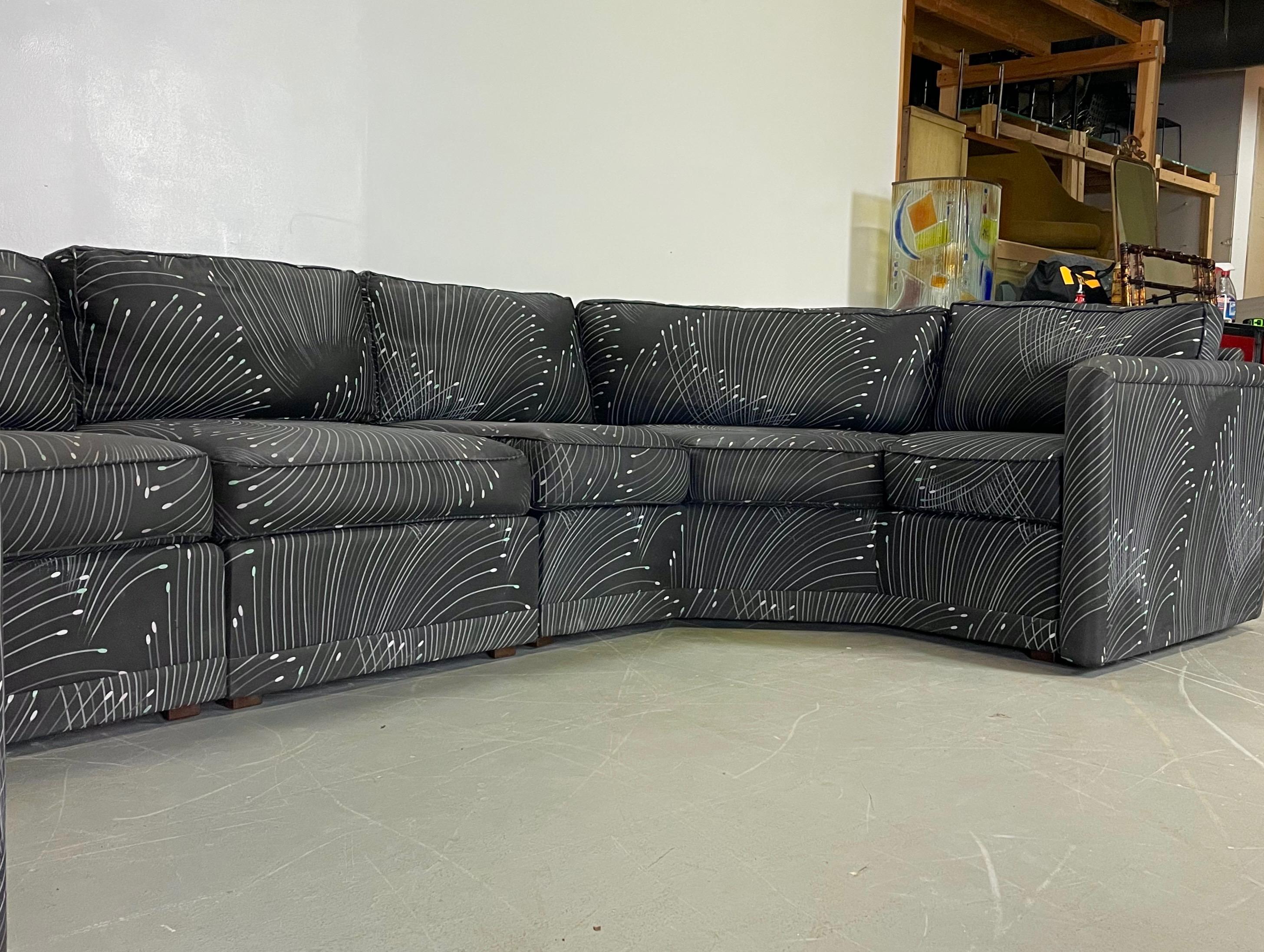 Mid-Century Modern Mid-Century Semi-Circular Sectional Sofa Style of Milo Baughman by Carsons