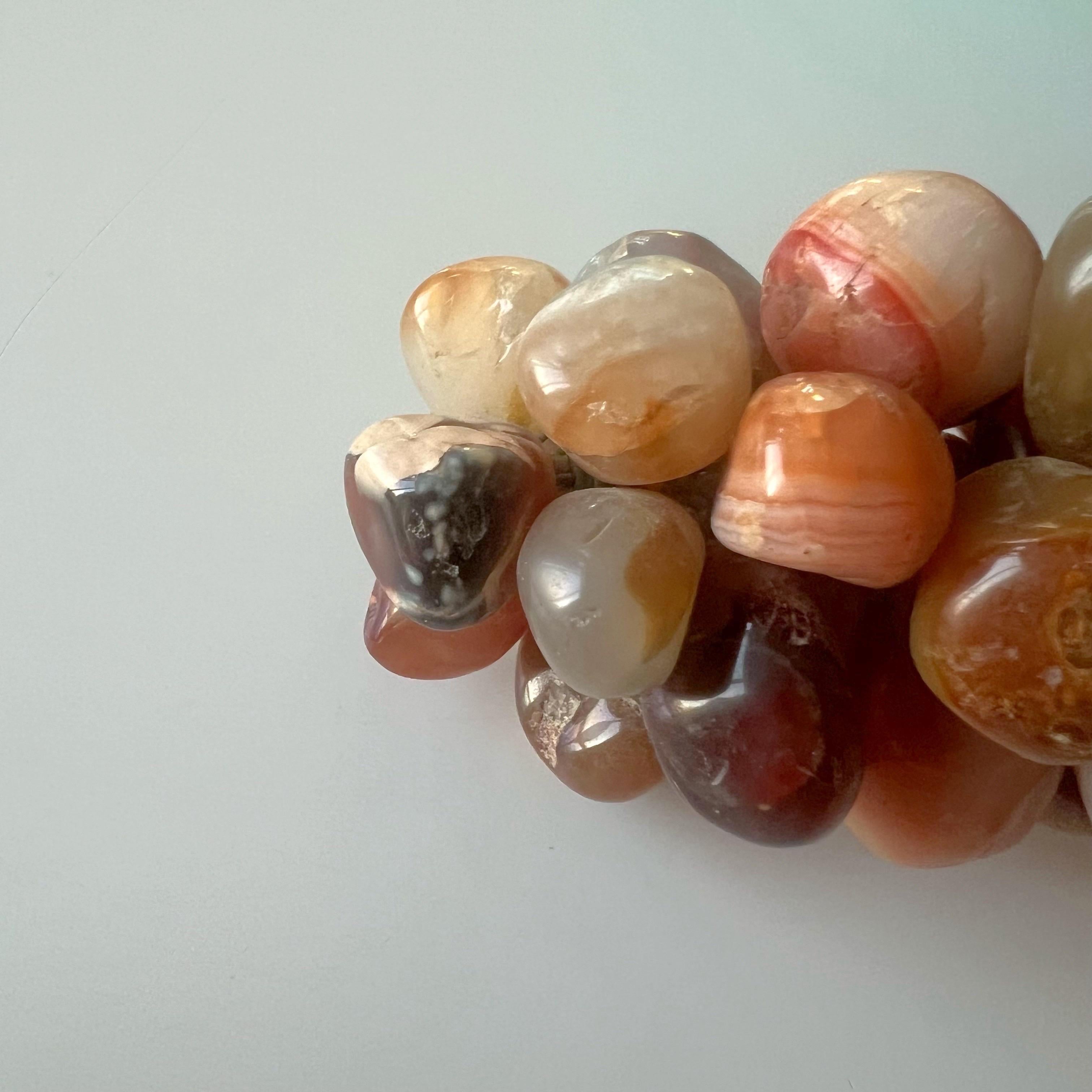 Racimos de uvas de piedras semipreciosas de mediados de siglo - un par Desconocido en venta