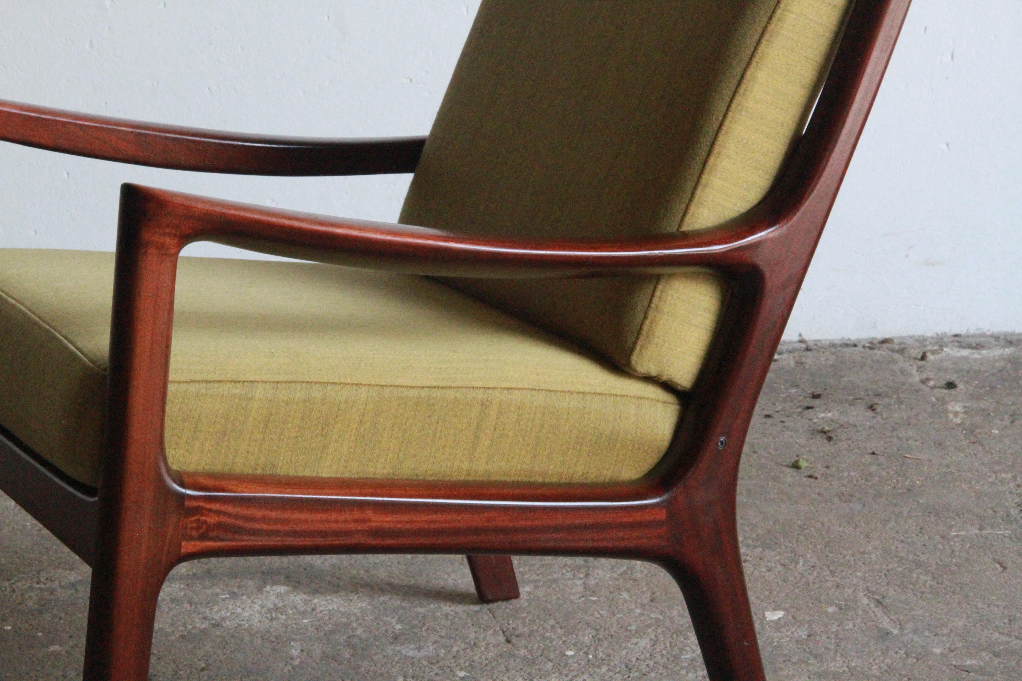 Silla Senator de Mitad de Siglo con Respaldo Alto de Ole Wanscher en venta 3