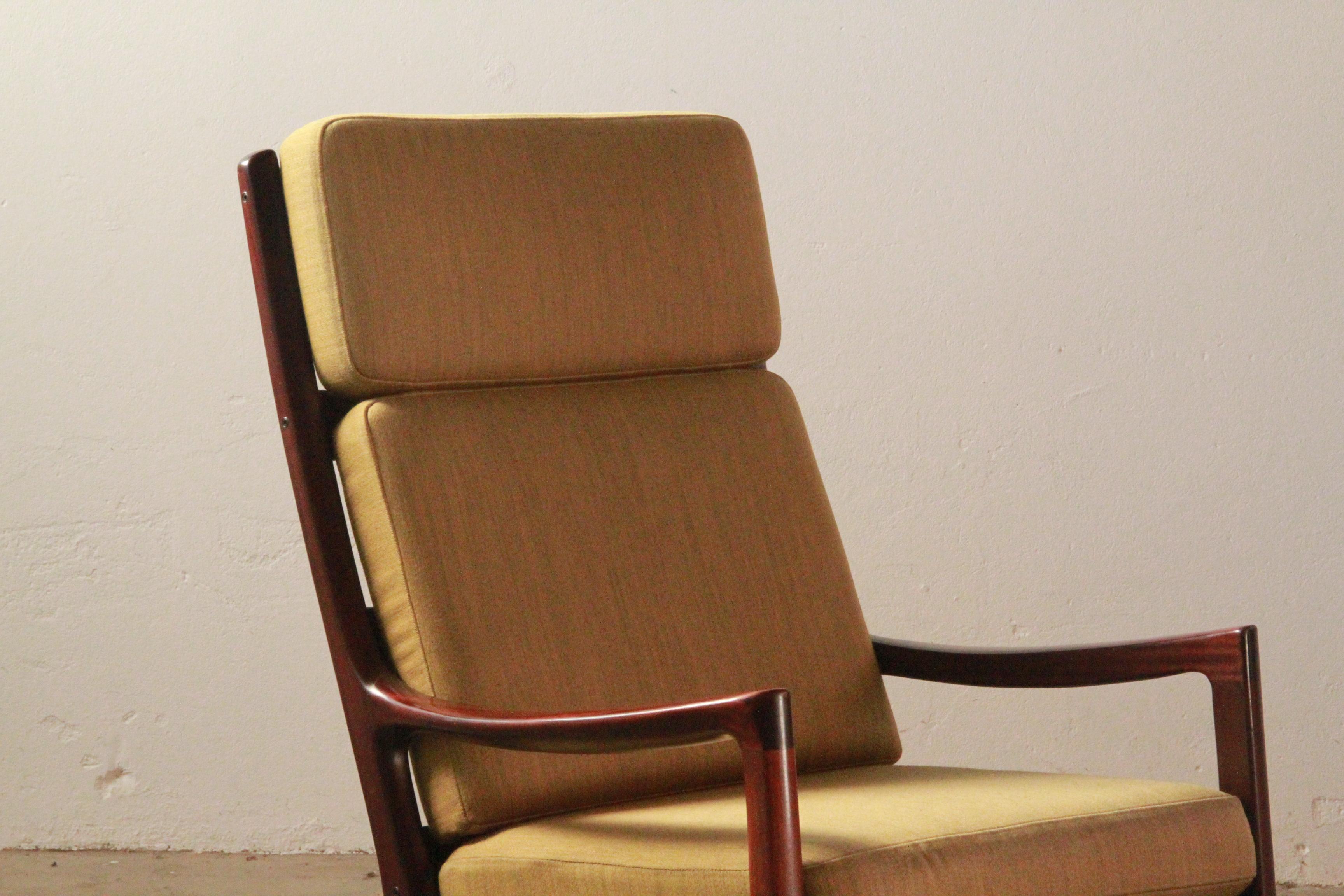 Silla Senator de Mitad de Siglo con Respaldo Alto de Ole Wanscher en venta 7