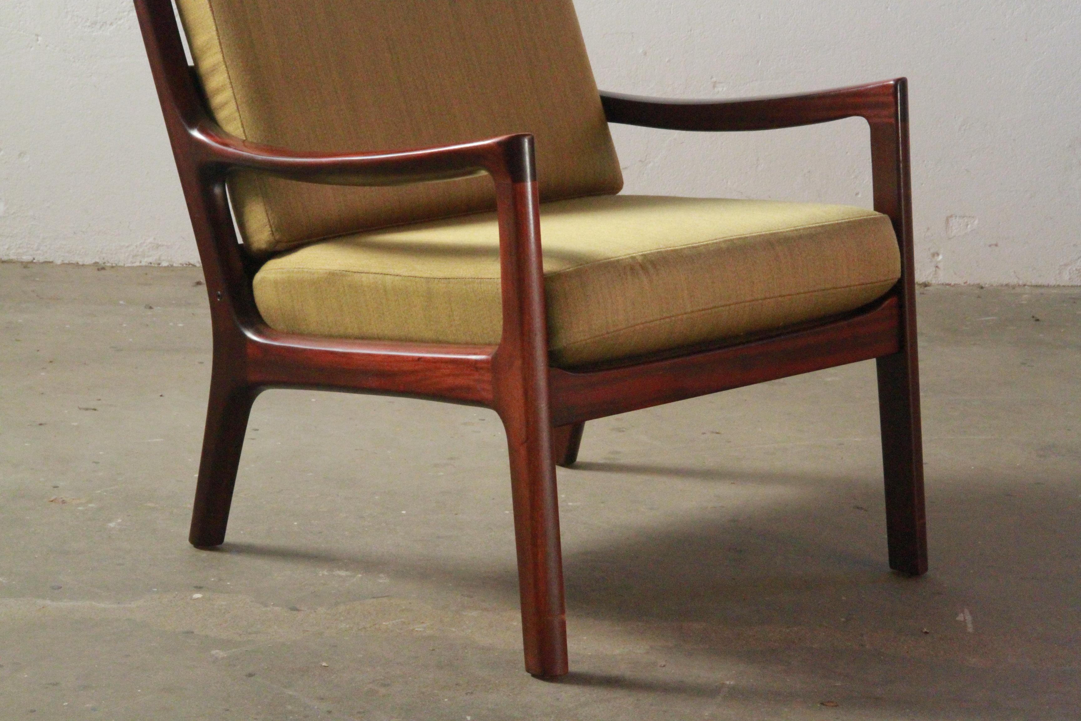 Silla Senator de Mitad de Siglo con Respaldo Alto de Ole Wanscher en venta 8