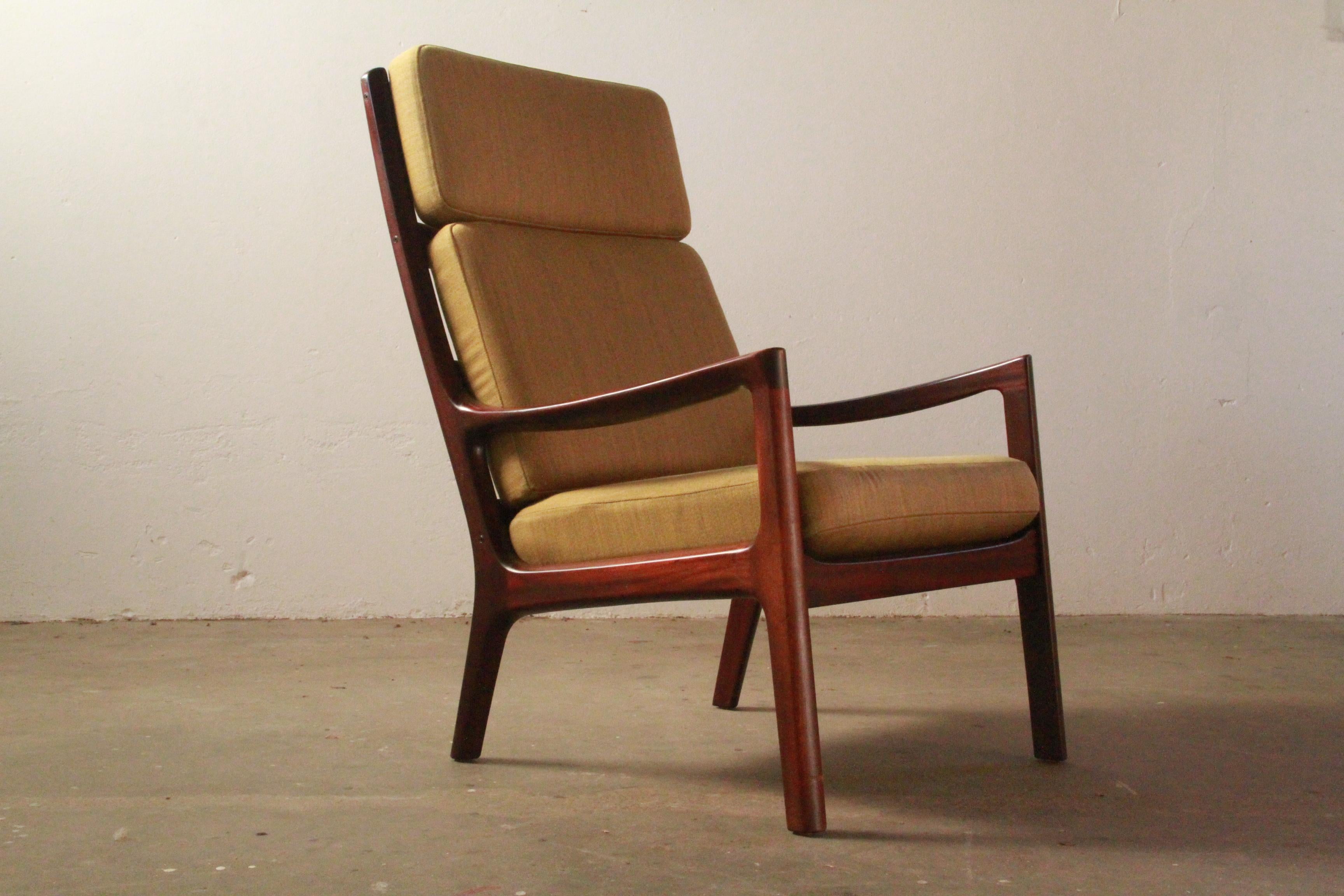 Silla Senator de Mitad de Siglo con Respaldo Alto de Ole Wanscher en venta 11