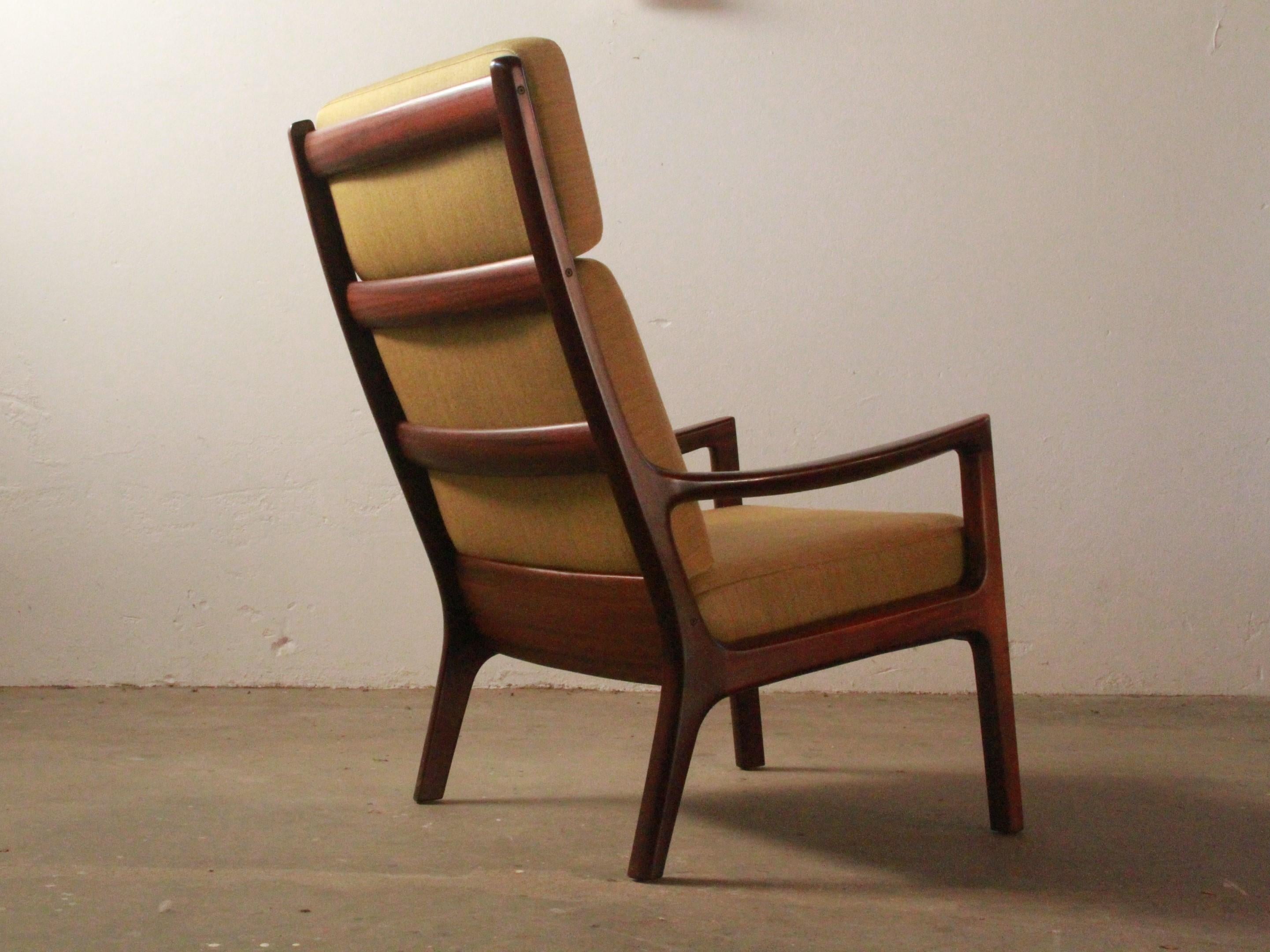 Silla Senator de Mitad de Siglo con Respaldo Alto de Ole Wanscher en venta 13