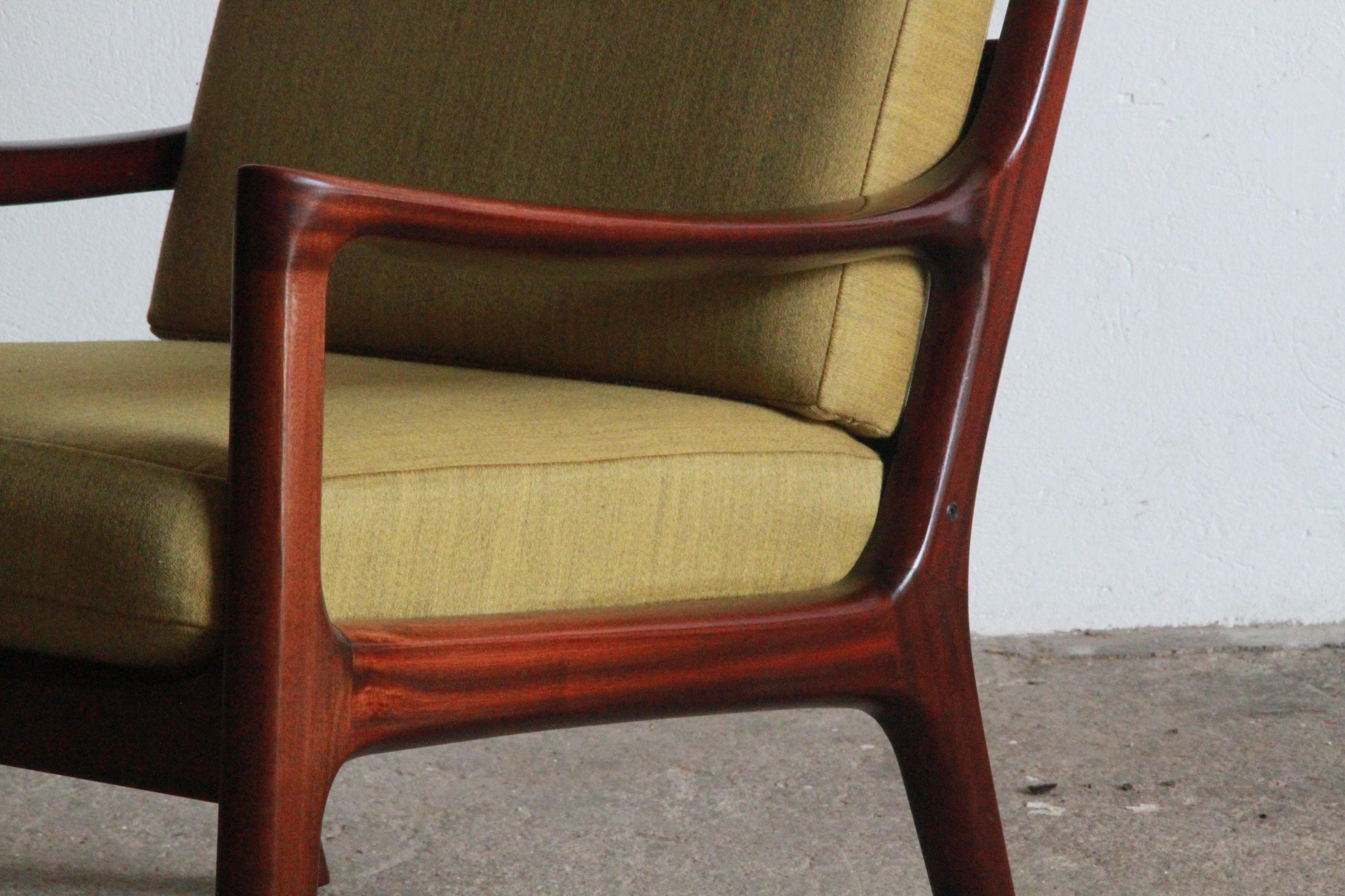 Silla Senator de Mitad de Siglo con Respaldo Alto de Ole Wanscher Moderno de mediados de siglo en venta