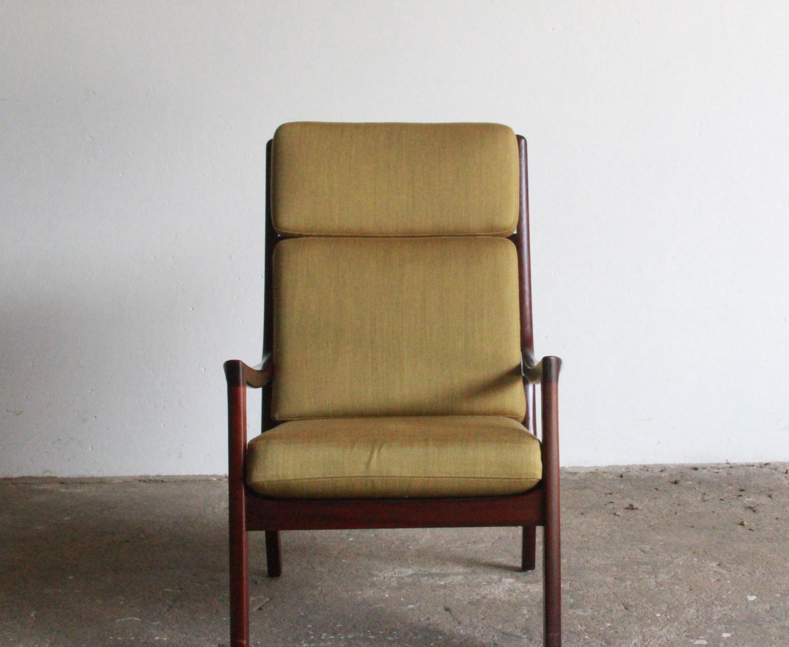 Silla Senator de Mitad de Siglo con Respaldo Alto de Ole Wanscher Danés en venta