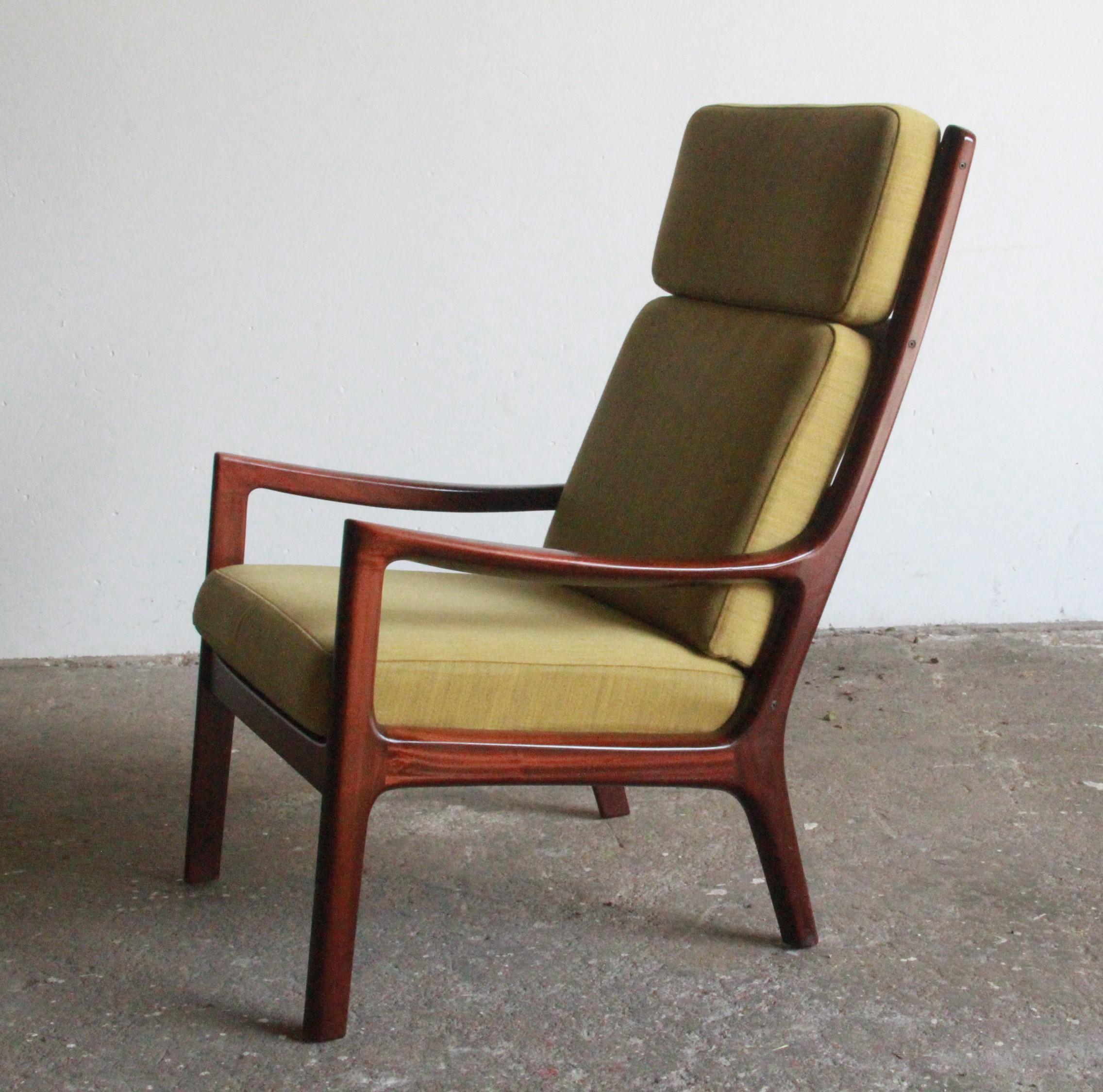 Silla Senator de Mitad de Siglo con Respaldo Alto de Ole Wanscher en venta 2