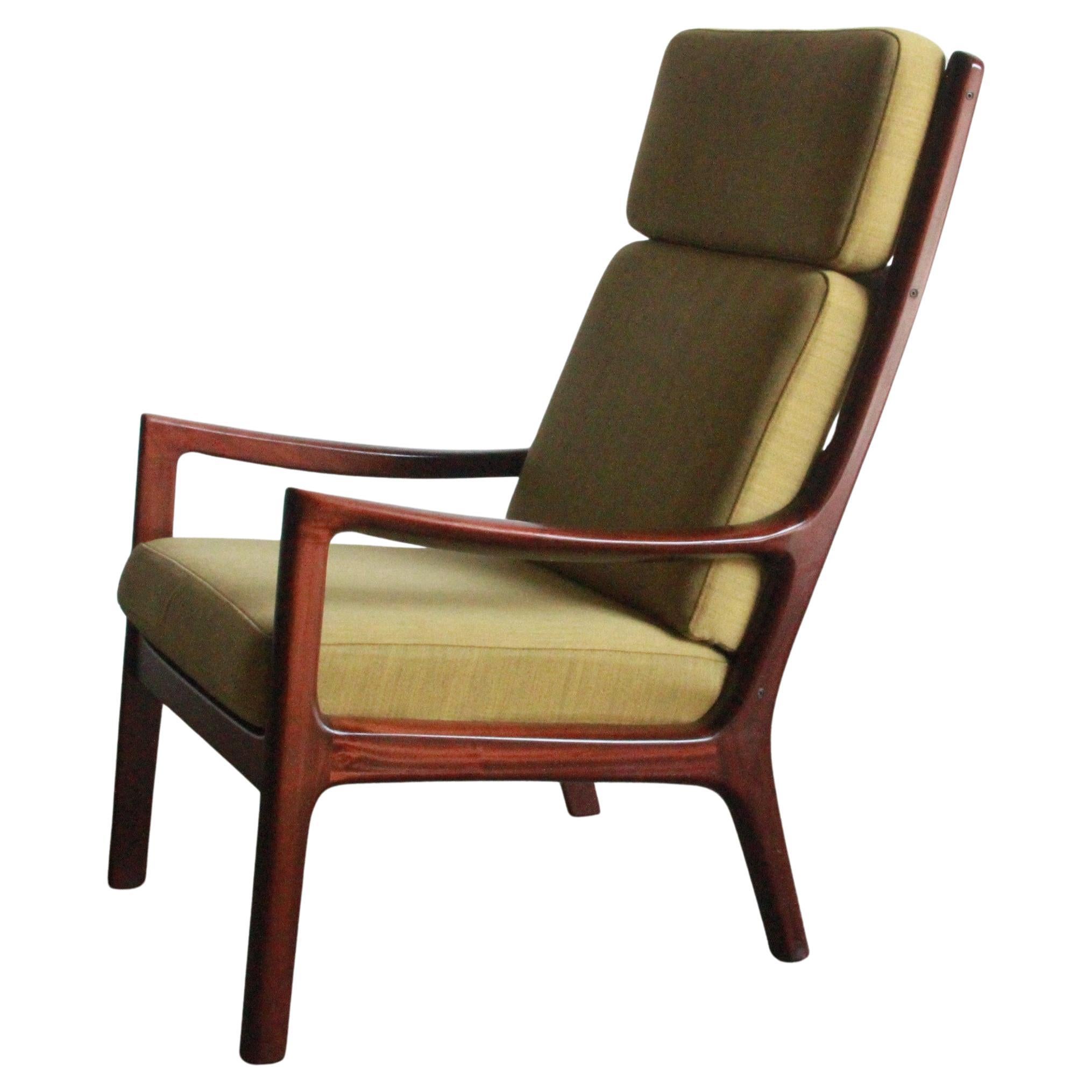 Mid-century Senator High Back Lounge Chair by Ole Wanscher