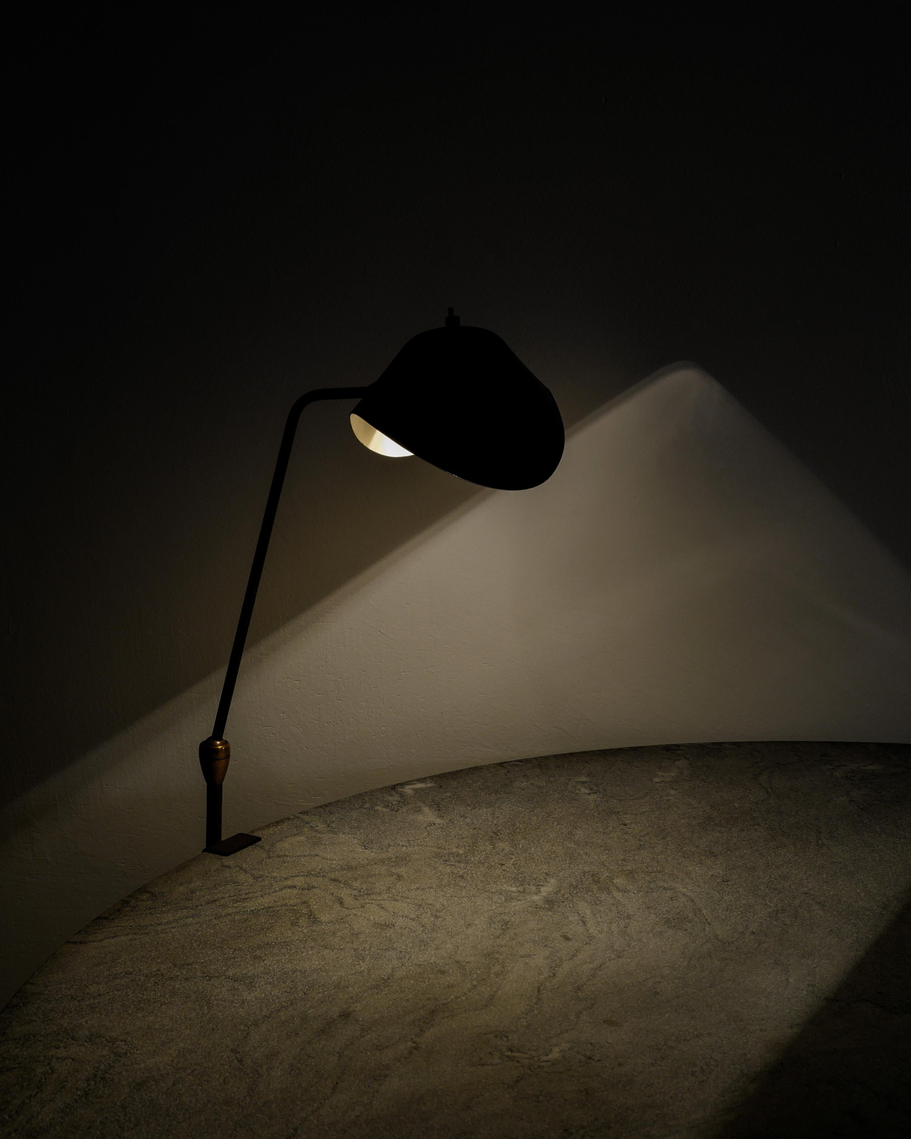 Lampada da tavolo in metallo Serge Mouille Agrafée di metà secolo A. Simon Paris, anni '50 In condizioni buone in vendita a Stockholm, SE