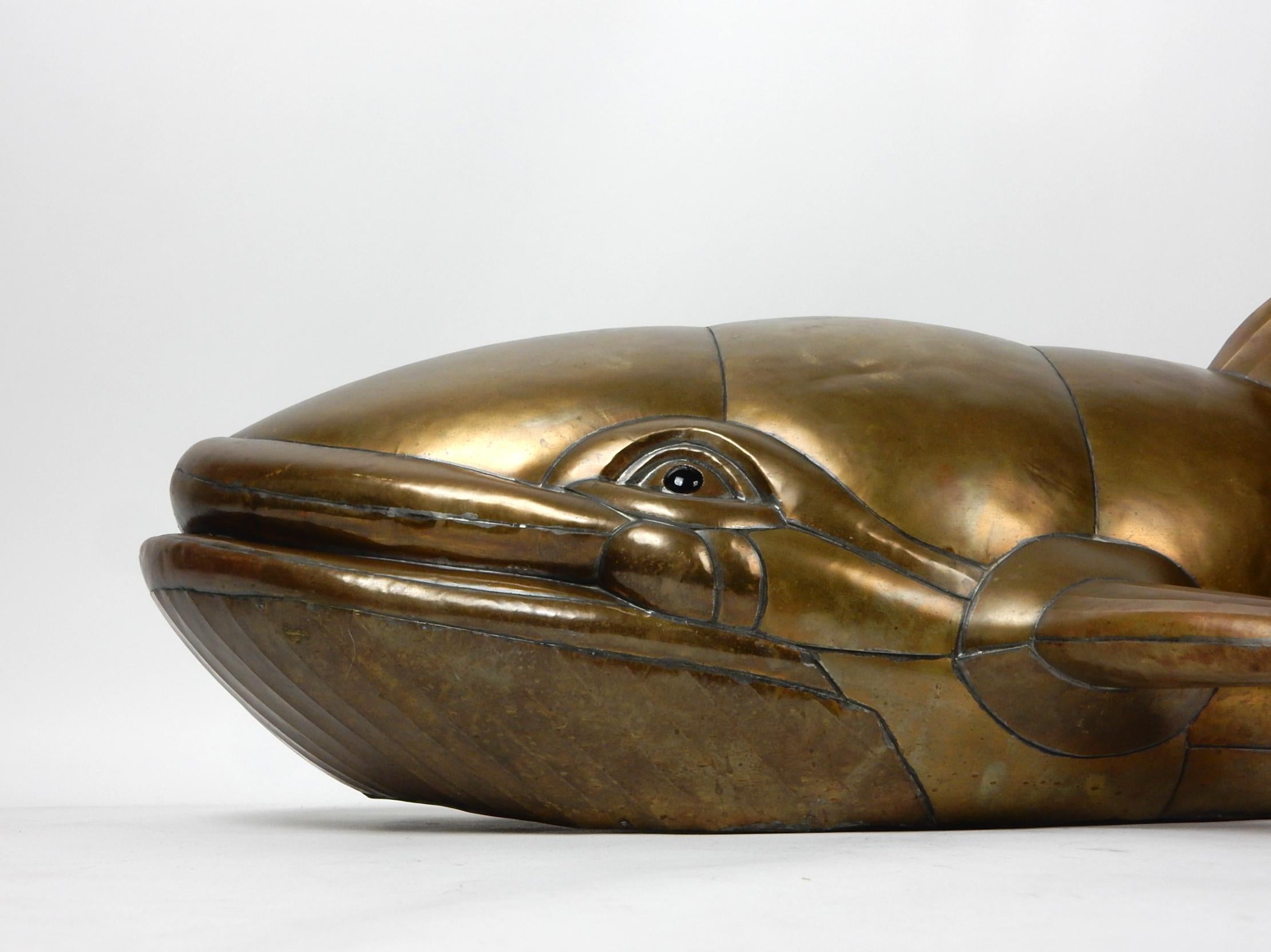 Mid-Century Sergio Bustamante Brass & Copper Whale Sculpture 3