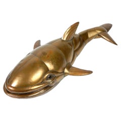 Mid-Century Sergio Bustamante Brass & Copper Whale Sculpture