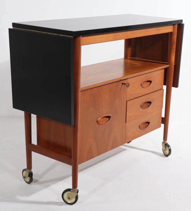 Mid Century Serving Bar Cart by Drexel Heritage 6