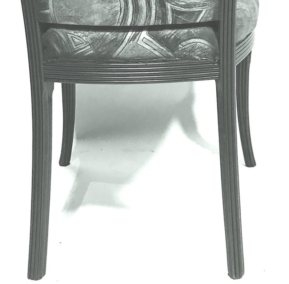 American Mid-Century Set 10 Dining Chairs, Charcoal Gray Lacquer-Interior Crafts Mfg. For Sale
